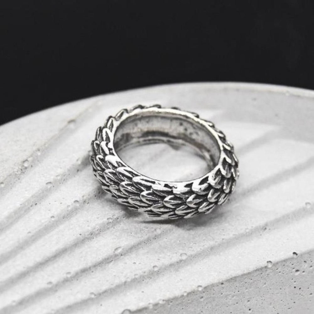 Textured Feather Infinity Ring